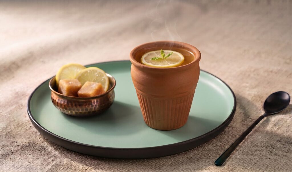 Lemon Tea – Light, refreshing tea with a zesty lemon twist. (Pure Veg, Juices, Teas & More) | Desi Chef Restaurant, Bengaluru