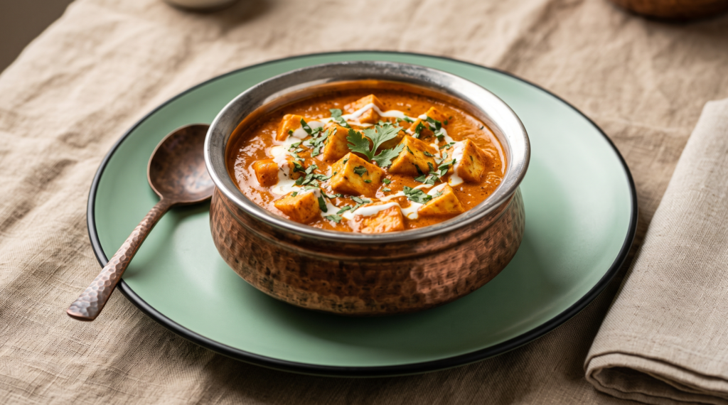 PBM Signature – Paneer in a buttery, mildly spiced tomato cream sauce. (Pure Veg, Chef Ki Shaan — Signature Curries) | Desi Chef Restaurant, Bengaluru